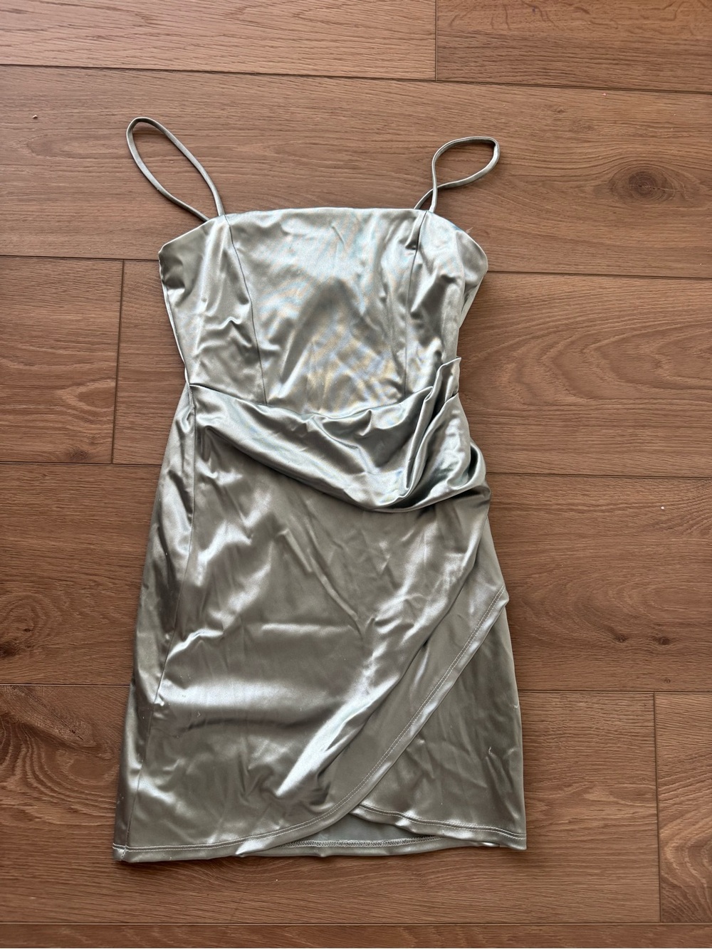 Windsor Small Green Satin Mini Dress